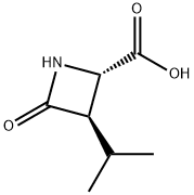 2-Azetidinecarboxylicacid,3-(1-methylethyl)-4-oxo-,trans-(9CI) Structure