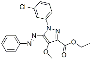 ethyl 1-(3-chlorophenyl)-4-methoxy-5-phenyldiazenyl-pyrazole-3-carboxy late,172701-50-7,结构式