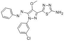 5-(1-(3-Chlorophenyl)-4-methoxy-5-(phenylazo)-1H-pyrazol-3-yl)-1,3,4-t hiadiazol-2-amine Structure