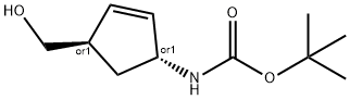 Carbamic acid, [4-(hydroxymethyl)-2-cyclopenten-1-yl]-, 1,1-dimethylethyl Structure