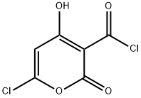 2H-Pyran-3-carbonyl chloride, 6-chloro-4-hydroxy-2-oxo- (8CI,9CI) Struktur