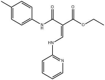 ethyl (E)-2-[(4-methylphenyl)carbamoyl]-3-(pyridin-2-ylamino)prop-2-en oate,172753-05-8,结构式