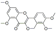 3,4,8,10-Tetramethoxy[2]benzopyrano[4,3-b][1]benzopyran-7(5H)-one Struktur