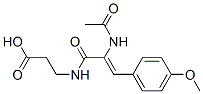 3-[[(Z)-2-acetamido-3-(4-methoxyphenyl)prop-2-enoyl]amino]propanoic ac id 化学構造式