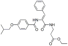 ethyl 3-[[(Z)-2-[[4-(2-methylpropoxy)benzoyl]amino]-3-phenyl-prop-2-en oyl]amino]propanoate,172798-62-8,结构式