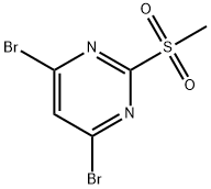 4,6-ジブロモ-2-(メチルスルホニル)ピリミジン 化学構造式