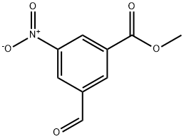 3-ホルミル-5-ニトロ安息香酸メチル 化学構造式