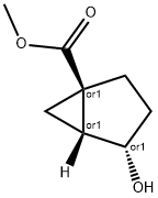 Bicyclo[3.1.0]hexane-1-carboxylic acid, 4-hydroxy-, methyl ester, (1alpha,4beta,5alpha)- Struktur
