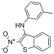 N-(3-メチルフェニル)-2-ニトロ-1-ベンゾチオフェン-3-アミン 化学構造式