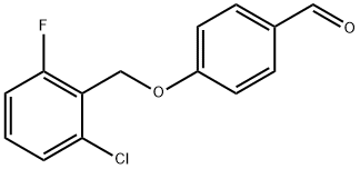 4-(2-氯-6-氟-苄基)氧基苯甲醛, 172932-10-4, 结构式