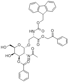 3-O-Benzoyl-N-acetyl-a-D-galactosaminyl-1-O-N-(Fmoc)serine Phenacylester|2-乙酰氨基-3-O-苯甲酰基-2-脱氧-Α-D-吡喃半乳糖基FMOC丝氨酸苯甲酰甲基酯