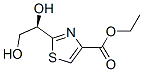 4-Thiazolecarboxylicacid,2-(1,2-dihydroxyethyl)-,ethylester,(R)-(9CI) 结构式