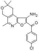 172985-17-0 Methanone, (1-amino-8,9-dihydro-5,8,8-trimethyl-6H-furo(2,3-b)pyrano(4 ,3-d)pyridin-2-yl)(4-chlorophenyl)-