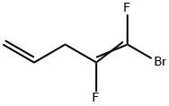 1-ブロモ-1,2-ジフルオロ-1,4-ペンタジエン 化学構造式