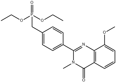 Phosphonic  acid,  [[4-(3,4-dihydro-8-methoxy-3-methyl-4-oxo-2-quinazolinyl)phenyl]methyl]-,  diethyl  ester  (9CI) Structure