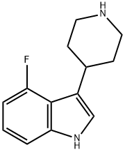 1H-Indole, 4-fluoro-3-(4-piperidinyl)- Struktur