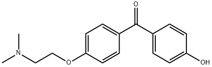 [4- [2-（二甲氨基氨基）乙氧基]苯基]（4-羟苯基）甲酮,173163-13-8,结构式