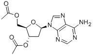 2'-デオキシ-3'-O,5'-O-ジアセチルアデノシン 化学構造式