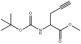 2-TERT-BUTOXYCARBONYLAMINO-PENT-4-YNOIC ACID METHYL ESTER Structure