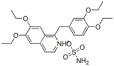 スルファミン酸・1-[(3,4-ジエトキシフェニル)メチル]-6,7-ジエトキシイソキノリン 化学構造式