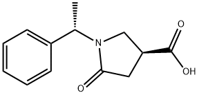 (1′S,3S)-1-(1′-フェニルエチル)-5-オキソ-3-ピロリジンカルボン酸 化学構造式