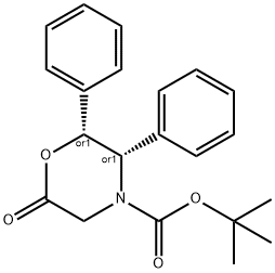 TERT-BUTYL (2R,3S)-(-)-6-OXO-2,3-DIPHENYL-4-MORPHOLINECARBOXYLATE Structure