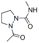 1-Pyrazolidinecarboxamide, 2-acetyl-N-methyl- (9CI) Struktur