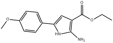1H-Pyrrole-3-carboxylic acid, 2-aMino-5-(4-Methoxyphenyl)-, ethyl ester Struktur