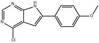 4-氯-6-(4-甲氧基苯基)-7H-吡咯并[2,3-D]嘧啶 结构式