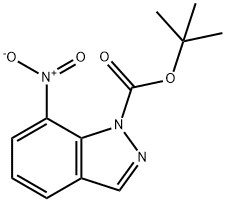 7-硝基-1H-吲唑-1-羧酸叔丁酯 结构式