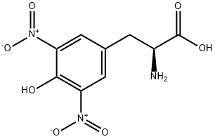 (S)-2-アミノ-3-(3,5-ジニトロ-4-ヒドロキシフェニル)プロピオン酸 化学構造式