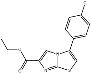3-(4-CHLOROPHENYL)IMIDAZO[2,1-B]THIAZOLE-6-CARBOXYLIC ACID ETHYL ESTER,173605-74-8,结构式