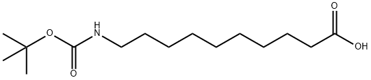 10-(N-BOC-アミノ)デカン酸 化学構造式