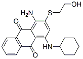 1-amino-4-(cyclohexylamino)-2-[(2-hydroxyethyl)thio]anthraquinone ,17362-05-9,结构式