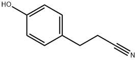4-ヒドロキシベンゼンプロパンニトリル 化学構造式
