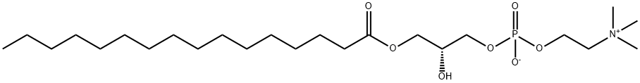1-十六酰-SN-丙三醇-磷酸胆碱,17364-16-8,结构式