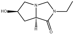 1H-Pyrrolo[1,2-c]imidazol-1-one,2-ethylhexahydro-6-hydroxy-,(6R-trans)-(9CI) 结构式