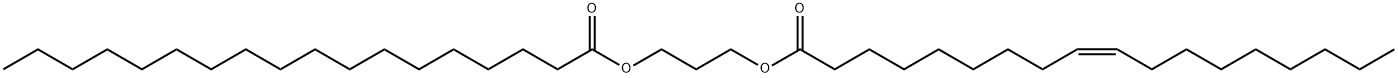 9-Octadecenoic acid (Z)-, 3-[(1-oxooctadecyl)oxy]propyl ester 结构式