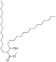 3-Hydroxy-2-tetradecyloctadecanoic acid methyl ester Structure