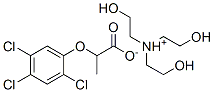 2-(2,4,5-トリクロロフェノキシ)プロパン酸·2,2',2''-ニトリロトリス(エタノール) 化学構造式