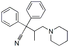 β-メチル-α,α-ジフェニル-1-ピペリジンブタンニトリル 化学構造式