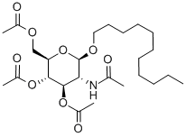 十四烷基 2-乙酰氨基-2-脱氧-3,4,6-O-三乙酰基-BETA-D-吡喃葡萄糖苷,173725-24-1,结构式