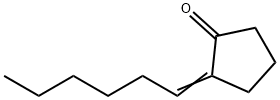 2-ヘキシリデンシクロペンタノン 化学構造式