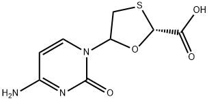 (2R-cis)-5-(4-aMino-2-oxo-1(2H)-pyriMidinyl)-1,3-oxathiolane-2-carboxylic Acid Struktur