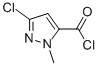 1H-Pyrazole-5-carbonyl chloride, 3-chloro-1-methyl- (9CI) 结构式