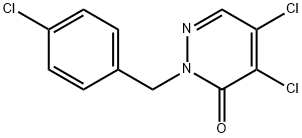 4,5-DICHLORO-2-(4-CHLOROBENZYL)-2,3-DIHYDROPYRIDAZIN-3-ONE 化学構造式