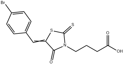 4-[5-(4-BROMO-BENZYLIDENE)-4-OXO-2-THIOXO-THIAZOLIDIN-3-YL]-BUTYRIC ACID,17385-98-7,结构式