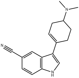3-(4-(dimethylamino)cyclohex-1-
enyl)-1H-indole-5-carbonitrile Structure