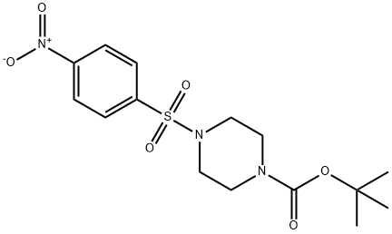 N-((4-硝基苯基)磺酰基)-1-(叔丁氧羰基)哌嗪 结构式