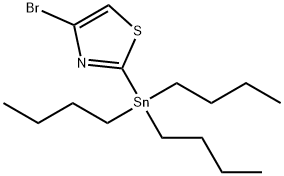 4-ブロモ-2-(トリブチルスタンニル)チアゾール 化学構造式